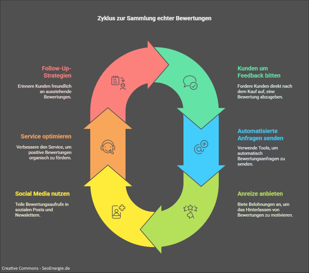 Google Bewertungen bekommen Infografik